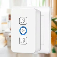 Accueil Sonnette sans fil intelligente de haute qualité IP44 étanche,  sûre et économe en énergie,  facile à utiliser,  sonnette téléavertisseur prise ue