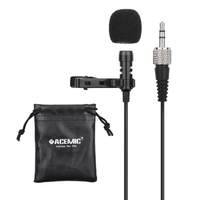 ACEMIC M21 Clip-on Condenser Lavalier Microphone Mic 3.5mm TRS Plug 1M Cable