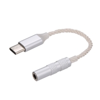 Adaptateur audio pour casque audio avec fiche jack mâle de type C à femelle 3, 5 mm