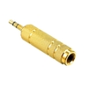 Adaptateur audio stéréo mâle TRS 6, 35 mm femelle à 3, 5 mm Convertisseur 6, 35 mm à 3, 5 mm pour amplificateur de casque,  cuivre plaqué or