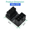 Adaptateur coudé à 180 degrés PH38A ATX 8Pin femelle à 8Pin mâle pour carte graphique de bureau