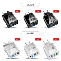 Adaptateur de charge rapide 36W PD C-harger F-ast avec 3 ports de charge USB Voyage C-hargers Portable pour voyage en plein air