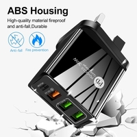 Adaptateur de charge rapide 36W PD C-harger F-ast avec 3 ports de charge USB Voyage C-hargers Portable pour voyage en plein air