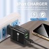 Adaptateur de charge rapide 36W PD C-harger F-ast avec 3 ports de charge USB Voyage C-hargers Portable pour voyage en plein air