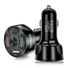 Adaptateur de chargeur de voiture 4 en 1 Dispositif de charge rapide USB 7A 35W avec lumière LED pour véhicule tout-terrain SUV de voiture 12-32V