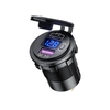 Adaptateur de chargeur de voiture PD et dispositif de charge rapide USB à double port avec affichage de la tension pour camion de voiture 12-24V SUV RV