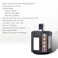 Adaptateur de couple numérique Compteur de couple électronique avec écran LCD Mesurer le couple en Nm,  Kg-Cm,  Ft-Lb,  In-Lb Clé dynamométrique Plage 13, 5-135 Nm