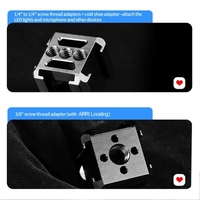 Adaptateur de montage de chaussure froide Triple en aluminium TELESIN avec trou de localisation d