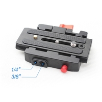 Adaptateur de pince de blocage rapide + dégagement rapide plaque P200 Compatible pour Manfrotto 501 500 Ah 701HDV 503HDV Q5