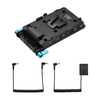 Adaptateur de plaque de batterie Andoer V Mount V-lock avec pince à tige double trou 15 mm NP-FZ100 Remplacement de batterie factice pour Sony A7Ⅲ A7RⅢ A9 A7R Ⅳ A6600 Caméra Vidéo Moniteur de lumière vidéo Enregistreur audio Microphone