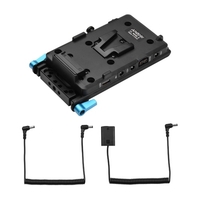 Adaptateur de plaque de batterie Andoer V Mount V-lock avec pince à tige double trou 15 mm NP-FZ100 Remplacement de batterie factice pour Sony A7Ⅲ A7RⅢ A9 A7R Ⅳ A6600 Caméra Vidéo Moniteur de lumière vidéo Enregistreur audio Microphone