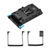 Adaptateur de plaque de batterie Andoer V Mount V-lock avec pince à tige double trou 15 mm NP-FZ100 Remplacement de batterie factice pour Sony A7Ⅲ A7RⅢ A9 A7R Ⅳ A6600 Caméra Vidéo Moniteur de lumière vidéo Enregistreur audio Microphone