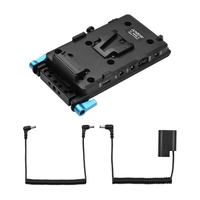 Adaptateur de plaque de batterie Andoer V Mount V-lock avec pince à tige double trou 15 mm NP-FZ100 Remplacement de batterie factice pour Sony A7Ⅲ A7RⅢ A9 A7R Ⅳ A6600 Caméra Vidéo Moniteur de lumière vidéo Enregistreur audio Microphone