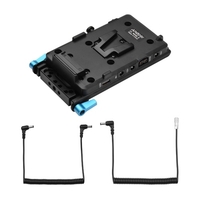 Adaptateur de plaque de batterie Andoer V Mount V-lock avec pince à tige double trou 15 mm NP-FZ100 Remplacement de batterie factice pour Sony A7Ⅲ A7RⅢ A9 A7R Ⅳ A6600 Caméra Vidéo Moniteur de lumière vidéo Enregistreur audio Microphone