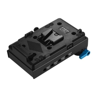 Adaptateur de plaque de batterie V-Lock à montage en V Andoer avec adaptateur de batterie factice NP-FZ100 à double trou de 15 mm
