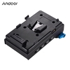 Adaptateur de plaque de batterie V-Lock Andoer à montage en V avec pince de tige double trou de 15 mm Adaptateur de batterie factice NP-FW50 pour BMCC BMPCC