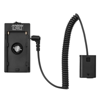 Adaptateur de support de plaque de batterie Andoer NP-F970 F750 + coupleur de batterie factice FW50