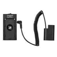 Adaptateur de support de plaque de batterie Andoer NP-F970 F750 avec double interface USB + coupleur de batterie factice DMW-DCC12