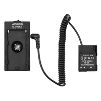 Adaptateur de support de plaque de batterie Andoer NP-F970 F750 avec double interface USB + coupleur de batterie factice EN-EL14