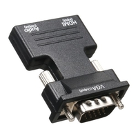 Adaptateur HD mâle vers VGA femelle avec prise en charge du port audio 3, 5 mm Résolution 1920 * 1080 Sortie audio indépendante Petite taille Noir