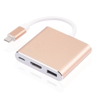 Adaptateur multiport USB3.1 Type-C USB3.1 Type-C vers interface multimédia haute définition femelle + câble de conversion vidéo USB3.0