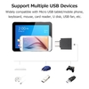 Adaptateur OTG Adaptateur Micro USB vers USB2.0 Adaptateur Micro USB Portable Mini Taille Plug and Play Large Compatibilité Blanc