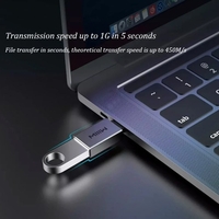 Adaptateur OTG MIIIW USB Type-C Convertisseurs de câble Type-C vers USB 3.0 Transmission rapide Compatibilité multiple pour téléphone portable/ordinateur portable/tablette/Macbook