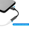Adaptateur pour écouteurs de type C à 3, 5 mm USB 3.1 Type-C mâle à 3, 5 AUX Audio femelle Jack Adaptateur audio pour Huawei Xiaomi Samsung Noir