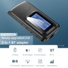 Adaptateur sans fil Bluetooth 5.0 Émetteur récepteur audio 3, 5 mm Aux Jack 2 en 1 USB Bluetooth Dongle avec écran LCD pour TV PC