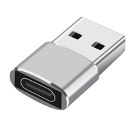 Adaptateur USB-C femelle vers USB 2.0 mâle en alliage d