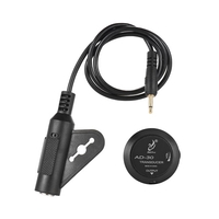 Adeline AD-30 Mini Piezo Pickup Contact Microphone Transducer avec 6.35mm Plug de sortie Tail Nail Clamp pour Acoustic Classical Folk Guitar Violin Ukulélé