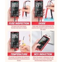 AENNG 621A Écran tactile Multimètre numérique intelligent 9999 Compte Auto Gamme rechargeable Portable NV Universal Comptomètre Ammètre