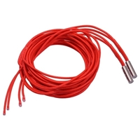 Aibecy 2 pièces 12 V 40 W 6 * 20 mm Tube chauffant pour cartouche de chauffage à extrémité unique 1.4 m / 4.6ft pour imprimante 3D