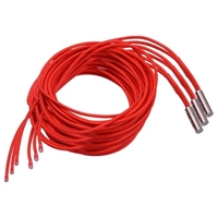 Aibecy 2 pièces 12 V 40 W 6 * 20 mm Tube chauffant pour cartouche de chauffage à extrémité unique 1.4 m / 4.6ft pour imprimante 3D
