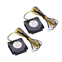 Aibecy 2 pièces ventilateur ventilateur ventilateur de refroidissement sans brosse 40 * 40 * 10mm DC 12V Compatible avec CR-10 / CR-10S / CR-10 S4 / CR-10 S5 extrudeuse d