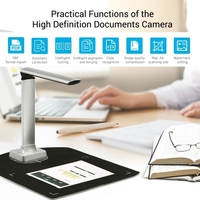 Aibecy BK30 Document Camera Scanner portable haute définition 5 mégapixels format A4 pour prise en charge de la reconnaissance de passeport par carte fichier 7 langues allemand / russe / français / japonais / espagnol / italien / anglais