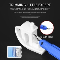 Aibecy Imprimante 3D Outil de Coupe Modèle de Coupe Coupe Grattoir Kni-fe Ebavurage Coupe de Polissage avec 10 Lames de Remplacement