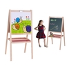 Aibecy pliant enfants tableau en bois chevalet tableau blanc planche à dessin magnétique double face avec plateau de rangement