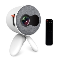Aibecy YG220 Mini projecteur LED 1080P pris en charge 1000 lumens Projecteur multimédia portable Lecteur vidéo Haut-parleur intégré avec carte AV / USB / HD / TF / Interface de sortie audio Cadeau pour enfants pour le divertissement à domicile