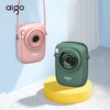 aigo AGF-05 Ventilateur multifonctionnel Ventilateur de cou suspendu sans lame avec vent réglable à 3 vitesses Lampe de poche à batterie 1800mAh Vert