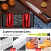 Aiguiseur de couteaux électrique professionnel Affûteurs de coupe automatiques multifonctionnels avec biseau de 15 degrés rainures brutes et fines pour couteaux dentelés droits Ciseaux Broyeur de cuisine avec brosse propre