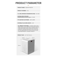 Ailgely 1200W petit espace chauffage ventilateur électrique en céramique chauffage avec 3 vitesses ajustement 2 Modes 6H minuterie 7 couleurs lumières surchauffe et Tip-Over Protection bureau chauffage pour usage intérieur
