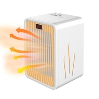 Ailgely 1200W petit espace chauffage ventilateur électrique en céramique chauffage avec 3 vitesses ajustement 2 Modes 6H minuterie 7 couleurs lumières surchauffe et Tip-Over Protection bureau chauffage pour usage intérieur