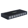 AIMOS 8 Ports USB Synchroniseur USB Clavier Contrôleur de Synchronisation de la Souris Commutateur KVM Coque Métallique Plug and Play Noir
