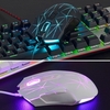 Ajazz AJ52 7 modes rétro-éclairés RVB Filaire Souris de jeu professionnelle E-sport réglable DPI 750/1000/1250/1500/1750/2000/2500 blanc
