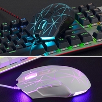 Ajazz AJ52 7 modes rétro-éclairés RVB Filaire Souris de jeu professionnelle E-sport réglable DPI 750/1000/1250/1500/1750/2000/2500 blanc