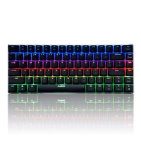 AJAZZ AK33 Keyclick Mécanique Clavier Gaming E-sport LED Coloré Clavier 82 Touches USB Filaire Anti-Ghosting pour PC Portable Ordinateur Portable Bureau