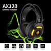 Ajazz AX120 Casque Lumineux 3.5mm Connecteur USB Audio 50mm Surround Bass Sound Music Casque Microphone Omnidirectionnel Doux Respirant Écouteurs Écouteurs pour Ordinateur De Bureau Jeux