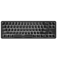 Ajazz K680T Clavier mécanique bimode filaire et BT 68 touches Clavier mécanique à rétroéclairage blanc compact noir avec commutateurs bleus