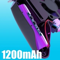 AK77 Mobile Game Controller,  PUBG Game Controller Gamepad,  avec 6 Finger Gaming Trigger,  Phone Controller Gamepad avec ventilateur de refroidissement,  Shoot Sensitive Controller Gamepad pour IOS Android Mobile Phone ， 1200mAh